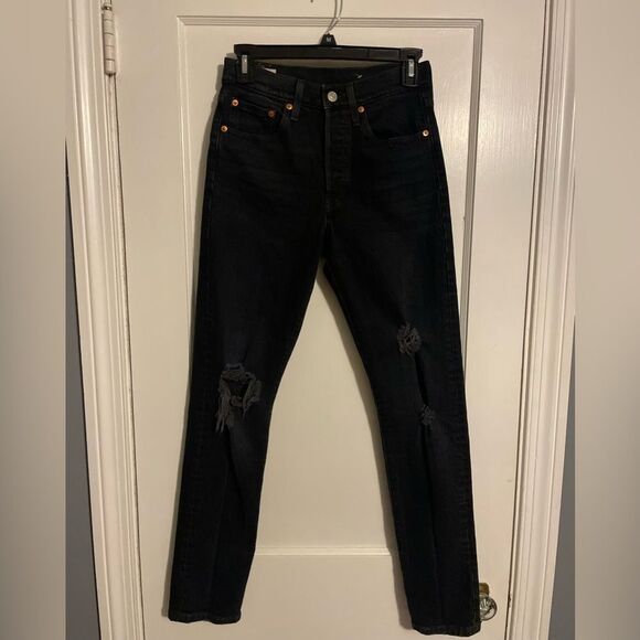 Levi's Denim - Levi's Premium Women's Black Straight Leg Jeans Size 0